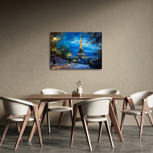 Obraz - Olejomalba Eiffelovy věže (70x50 cm)