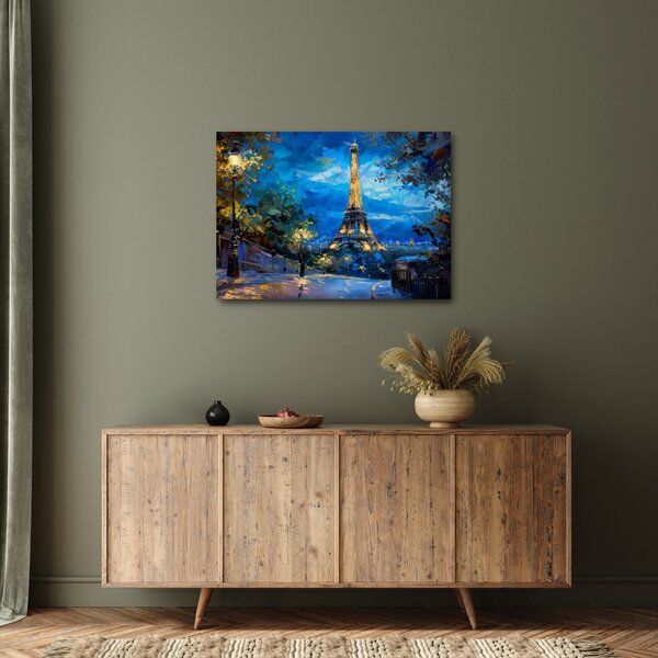 Obraz - Olejomalba Eiffelovy věže (70x50 cm)