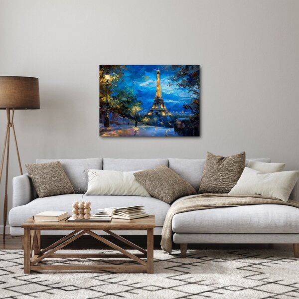 Obraz - Olejomalba Eiffelovy věže (70x50 cm)