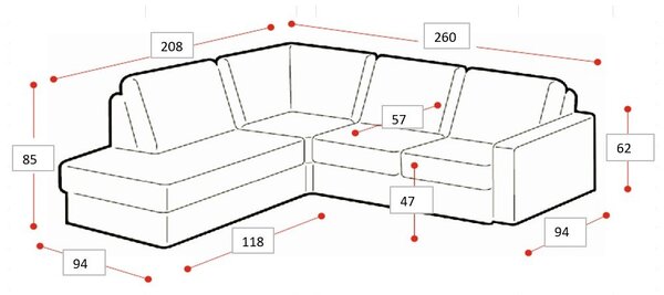 Tmavě zelená žinylková rohová pohovka (pravý roh/do L) Amsterdam – Scandic
