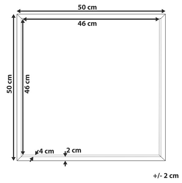 Zrcadlo BRIGNOLES 50 cm 50 cm Černá