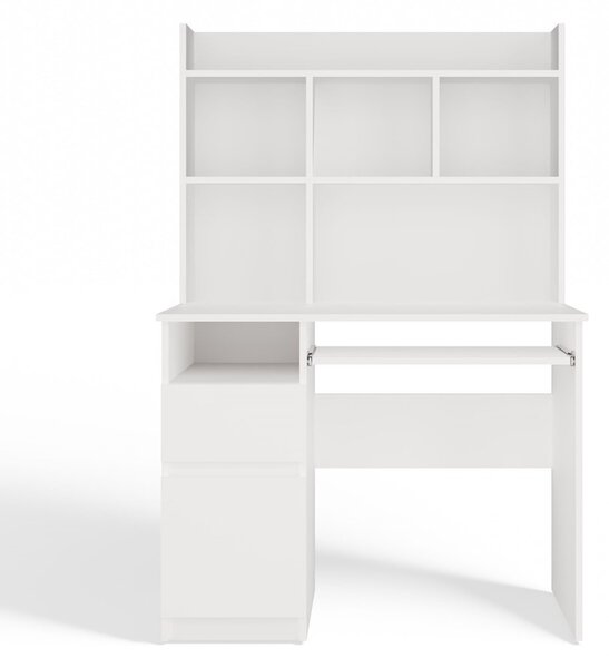 TP Living Psací stůl s nástavbou PORTO levý matně bílý