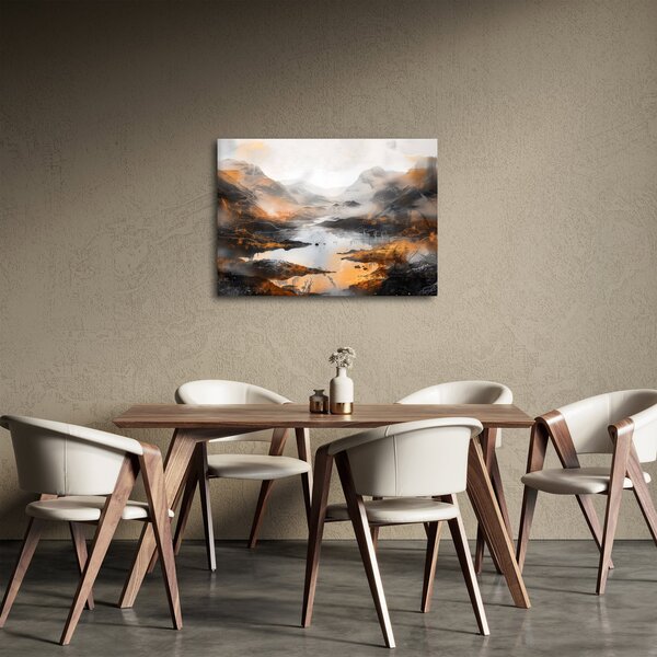 Obraz - Malba horské krajiny (70x50 cm)