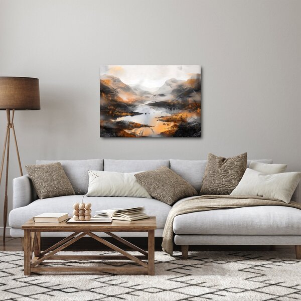 Obraz - Malba horské krajiny (70x50 cm)