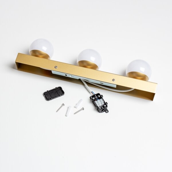 Brilagi - LED Koupelnové osvětlení zrcadla HOLLYWOOD 3xLED/3W/230V IP44 zlatá