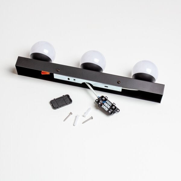 Brilagi - LED Koupelnové osvětlení zrcadla HOLLYWOOD 3xLED/3W/230V IP44 černá