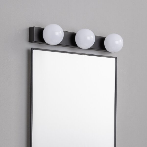 Brilagi - LED Koupelnové osvětlení zrcadla HOLLYWOOD 3xLED/3W/230V IP44 černá
