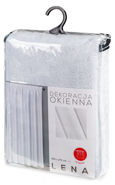 ZÁCLONA NA PÁSCE LENA 350X270 CM BÍLÁ