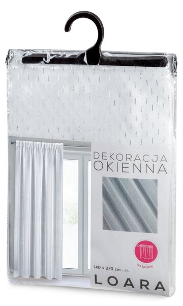 ZÁCLONA NA PÁSCE LOARA 140X270 CM BÍLÁ