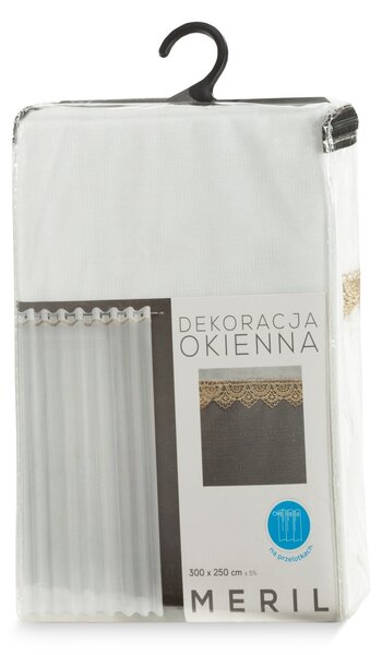 ZÁCLONA NA KROUŽCÍCH MERIL 300 CM X 250 CM CM BÍLÁ