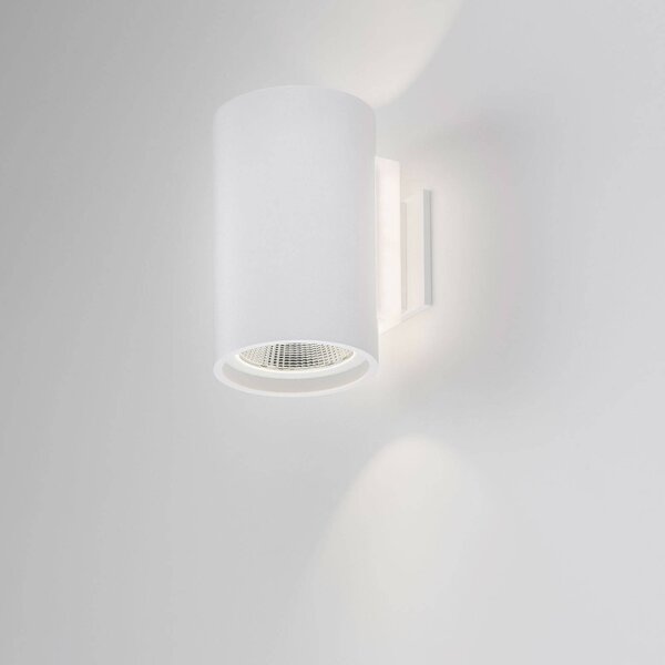 BRUMBERG Tubic LED nástěnné světlo, válec, Bílá / opál, Chodba, Hliník, Nástěnné bodové svítidlo