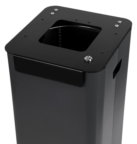 Alda Odpadkový koš na tříděný odpad Modular, 70 l, lakovaná ocel černá