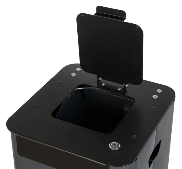 Alda Odpadkový koš na tříděný odpad Modular, 70 l, lakovaná ocel černá