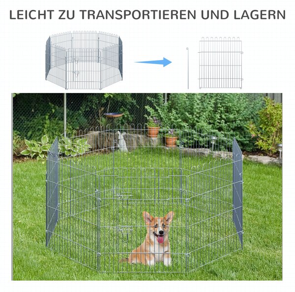 PawHut Ohrádka pro štěňata 8 dílná, W63 x H76 cm | Aosom