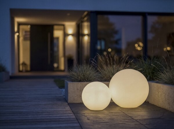 Kanlux 45930 - Venkovní lampa STONO 1xE27/15W/230V pr. 20 cm IP65 bílá