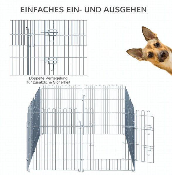 PawHut Ohrádka pro štěňata 8 dílná, W63 x H76 cm | Aosom