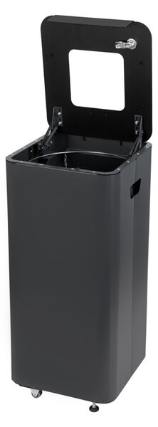 Alda Odpadkový koš na tříděný odpad Modular, 70 l, lakovaná ocel černá