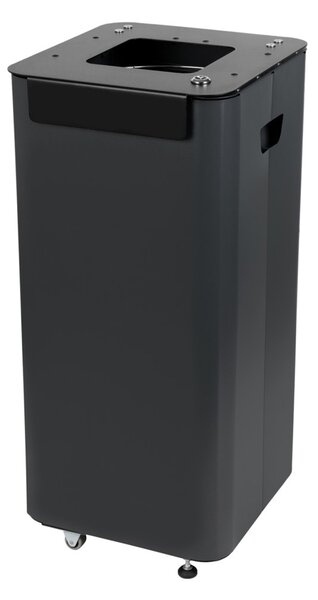 Alda Odpadkový koš na tříděný odpad Modular, 70 l, lakovaná ocel černá