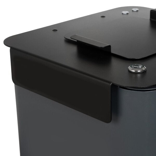 Alda Odpadkový koš na tříděný odpad Modular, 70 l, lakovaná ocel černá