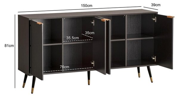ŠIROKÁ KOMODA BLACK