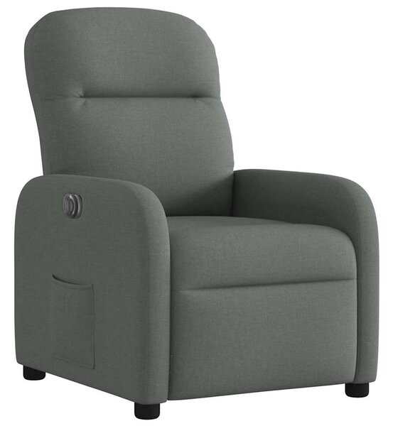 Elektrické polohovací křeslo tmavě šedé textil 3302953