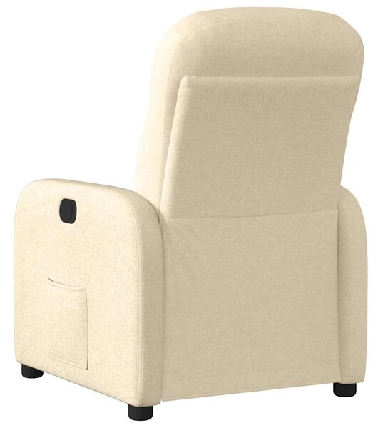 Elektrické polohovací křeslo krémové textil 3302960