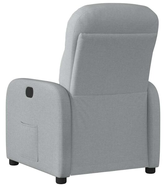 Elektrické polohovací křeslo světle šedé textil 3302952