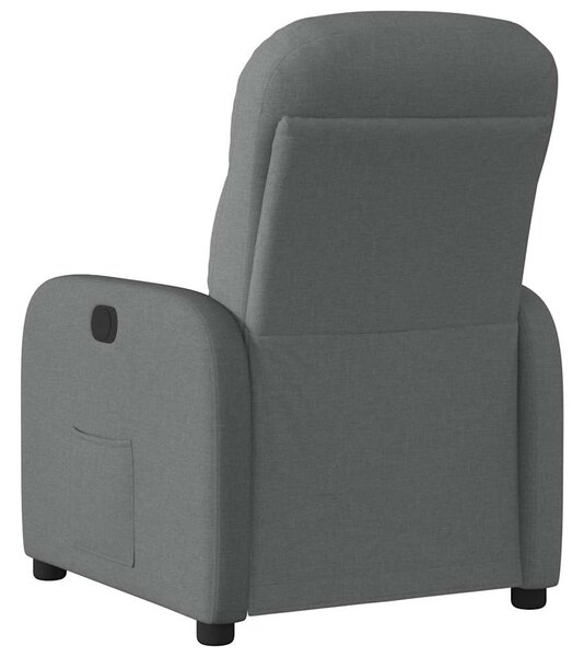 Elektrické polohovací křeslo tmavě šedé textil 3302953