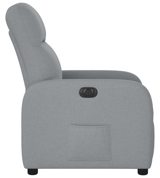 Elektrické polohovací křeslo světle šedé textil 3302952