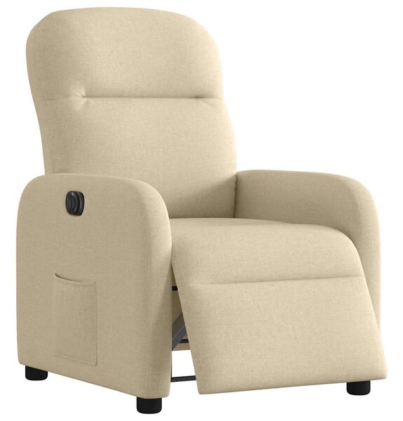 Elektrické polohovací křeslo krémové textil 3302960