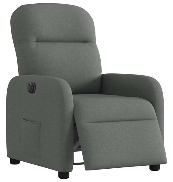 Elektrické polohovací křeslo tmavě šedé textil 3302953