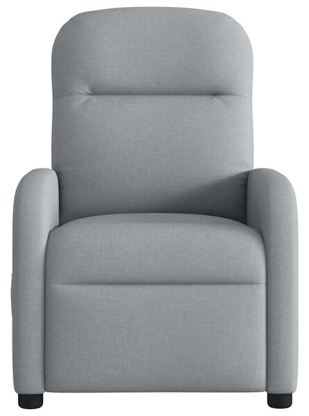 Elektrické polohovací křeslo světle šedé textil 3302952