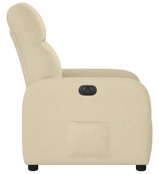 Elektrické polohovací křeslo krémové textil 3302960