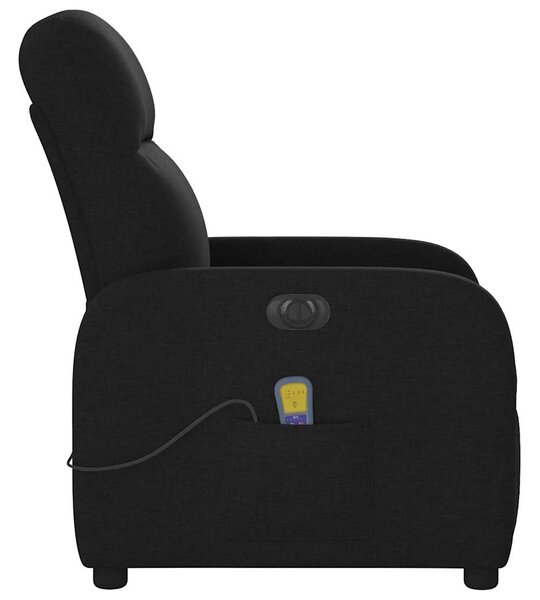Elektrické masážní polohovací křeslo černé textil 3302964