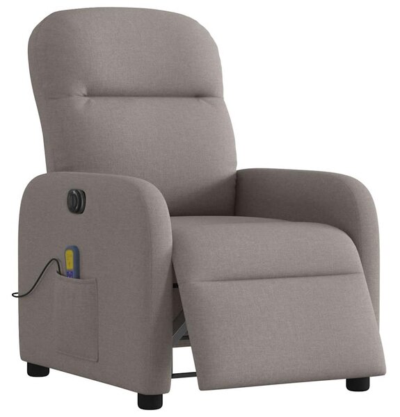 Elektrické masážní polohovací křeslo taupe textil 3302969