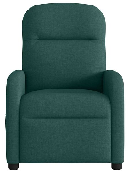 Elektrické masážní polohovací křeslo tmavě zelené textil 3302968