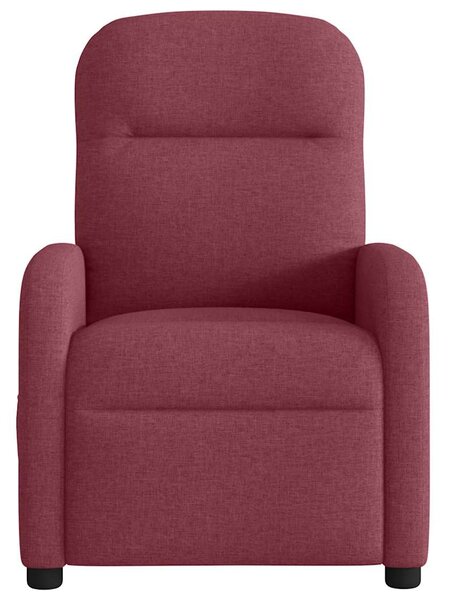 Elektrické masážní polohovací křeslo vínové textil 3302965