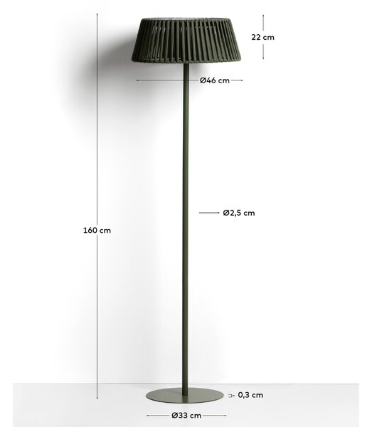 Kave Home Zelená zahradní solární LED lampa Aldet 160 cm