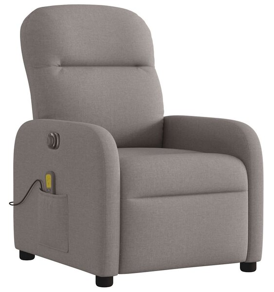 Elektrické masážní polohovací křeslo taupe textil 3302969