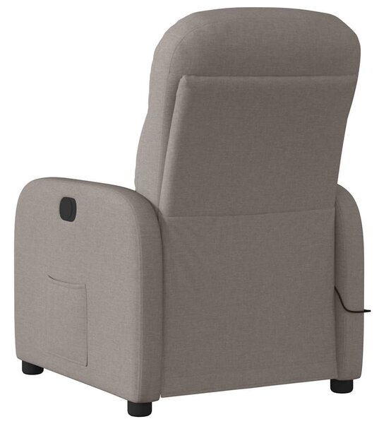 Elektrické masážní polohovací křeslo taupe textil 3302969