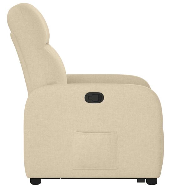Zvedací polohovací křeslo krémové textil 3302980