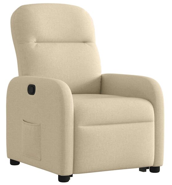 Zvedací polohovací křeslo krémové textil 3302980
