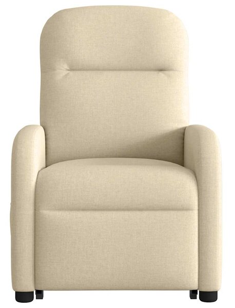 Zvedací polohovací křeslo krémové textil 3302980