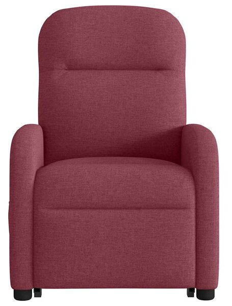 Zvedací masážní polohovací křeslo vínové textil 3302985
