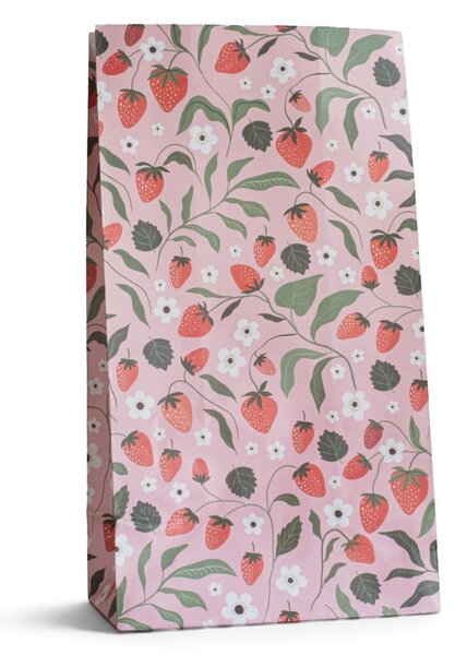 Papírový sáček Strawberries / užší – 5 ks