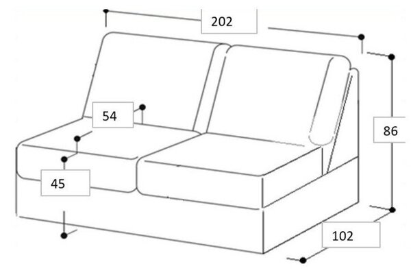 Tmavě šedá rozkládací/s úložným prostorem pohovka 202 cm Dora – Scandic