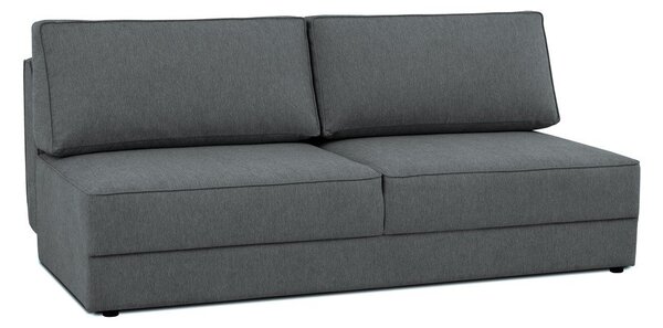 Tmavě šedá rozkládací/s úložným prostorem pohovka 202 cm Dora – Scandic
