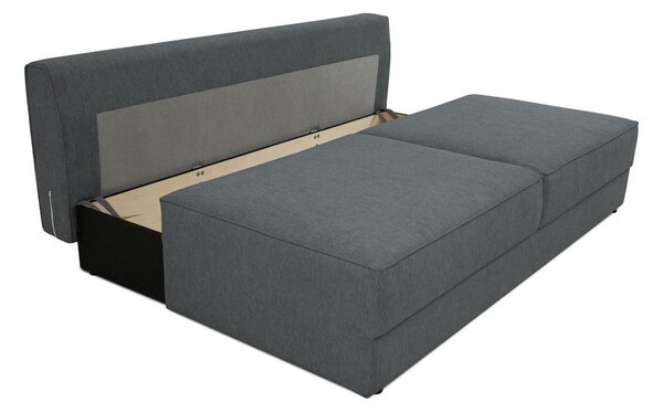Tmavě šedá rozkládací/s úložným prostorem pohovka 202 cm Dora – Scandic