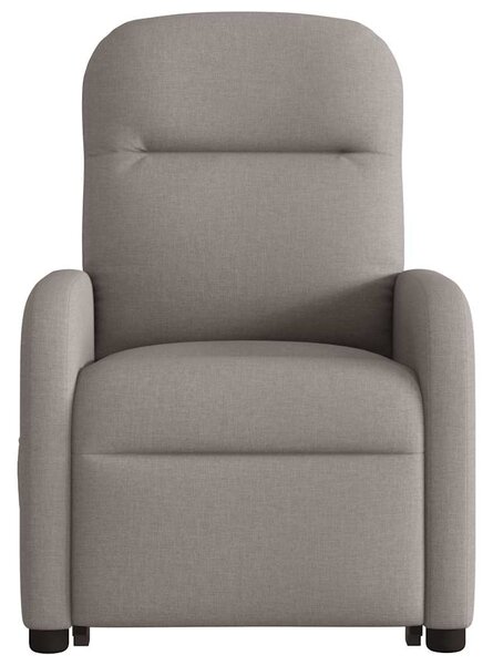Zvedací masážní polohovací křeslo taupe textil 3302989