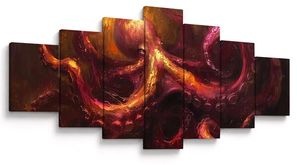 Obraz - Chobotnice, olejomalba (210x100 cm)
